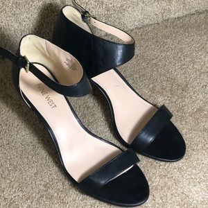 Nine West Quendall Leather Ankle Wrap Heels